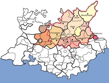 Sénéchaussées et vigueries - fin du XVIIIe siècle