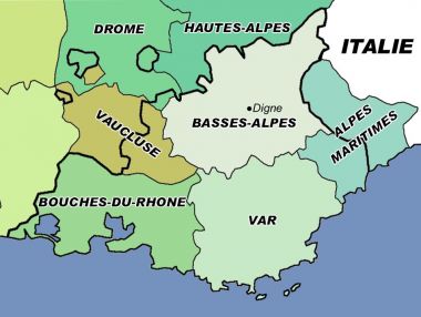 L’ancienne Provence et les départements en 1790