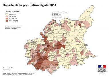 La densité de la population 2014