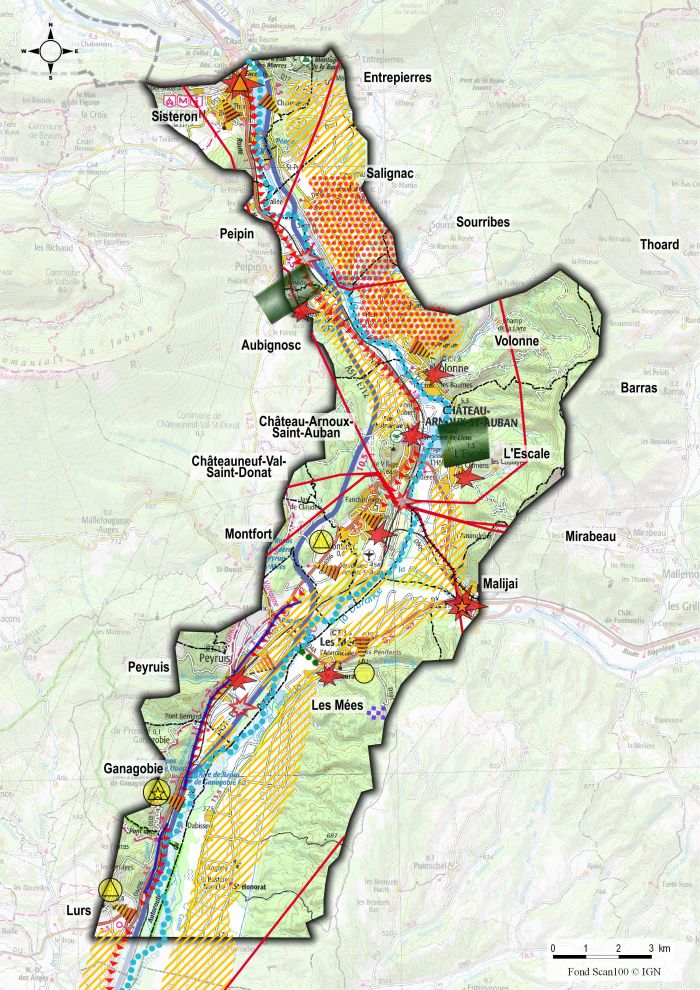 La Moyenne Durance - Carte des enjeux