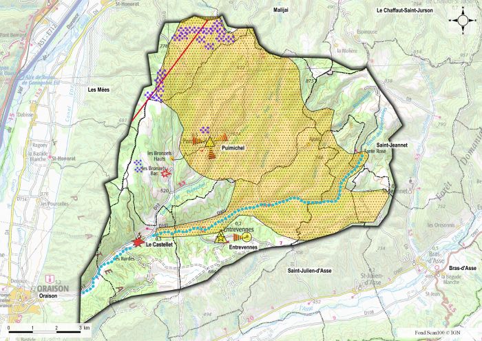 Le Plateau de Puimichel - Carte des enjeux